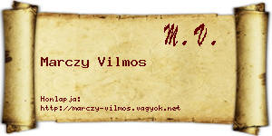 Marczy Vilmos névjegykártya