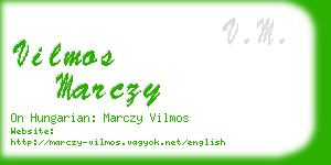 vilmos marczy business card